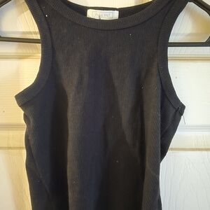 #70 Full Tilt Charcoal Ribbed Sleeveless Top